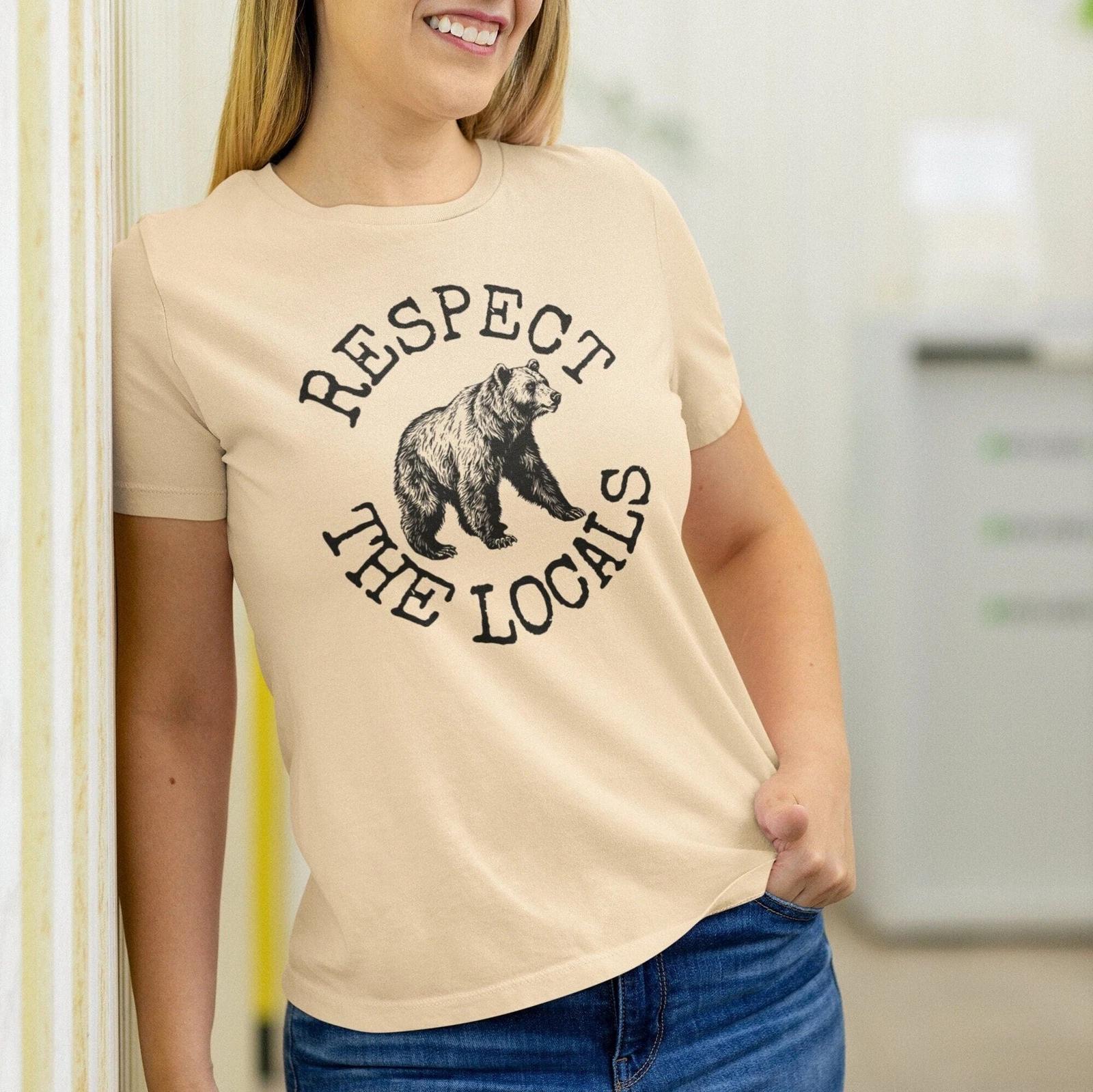Respect the Locals Bear Shirt, Animal Shirt L