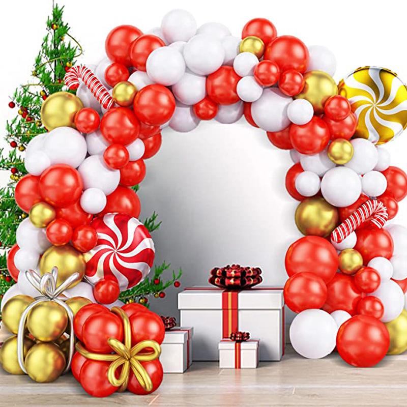 111 szt. Dekoracja świąteczna Balon z folii aluminiowej Klaun Świąteczny Klaun Szczęśliwego Nowego Roku Dekoracja na przyjęcie Balon Globos Balon Helem Świąteczny