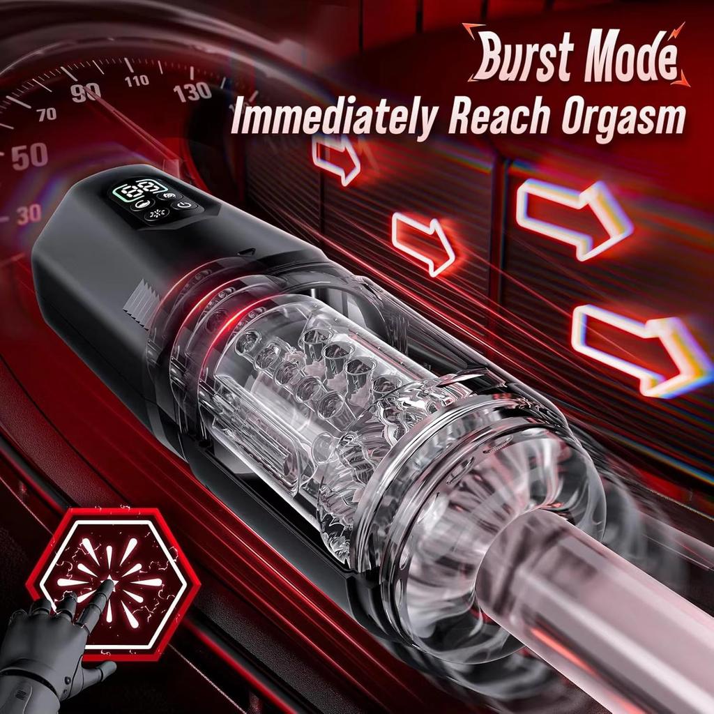 Male Sex Toys for Men - AI Sync Male Masturbator Stroker Adult Toys with 7 Thrusting & Rotating 7 Licking & Vibrating Modes  APP