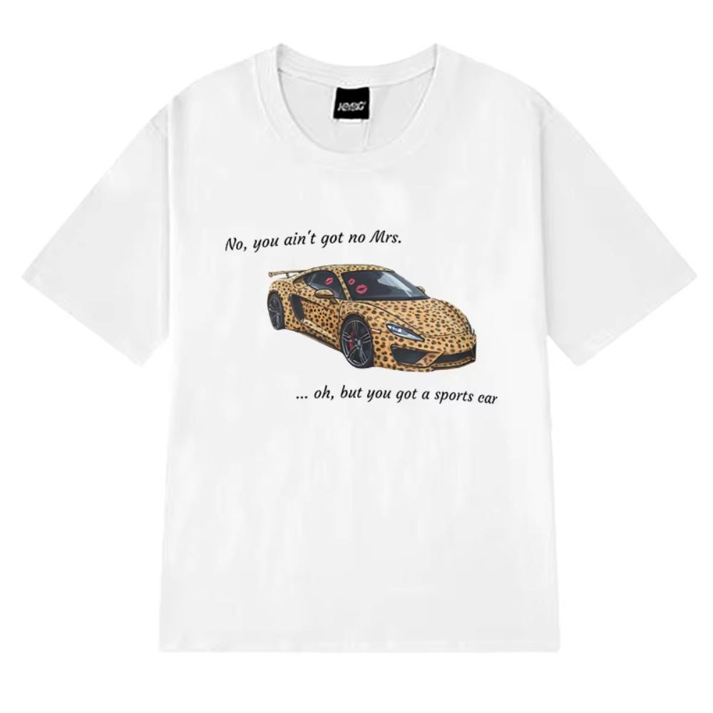 Summer Fashion Tate Mcrae Sports Car Lyrics Graphic T Shirts Unisex Oversized Short Sleeve Printed Tshirt Unisex Women Cotton Tops