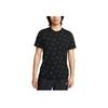 Nike Logo-Print Rundhals Kurzarm T-Shirt Herren Tops Schwarz DR7910-010