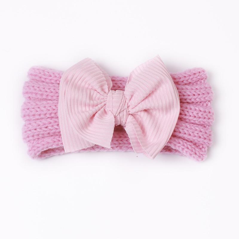 New Baby Warm Headband Winter Model, Cute Children's Creative Bow Wide Edge Headscarf, Baby Headband