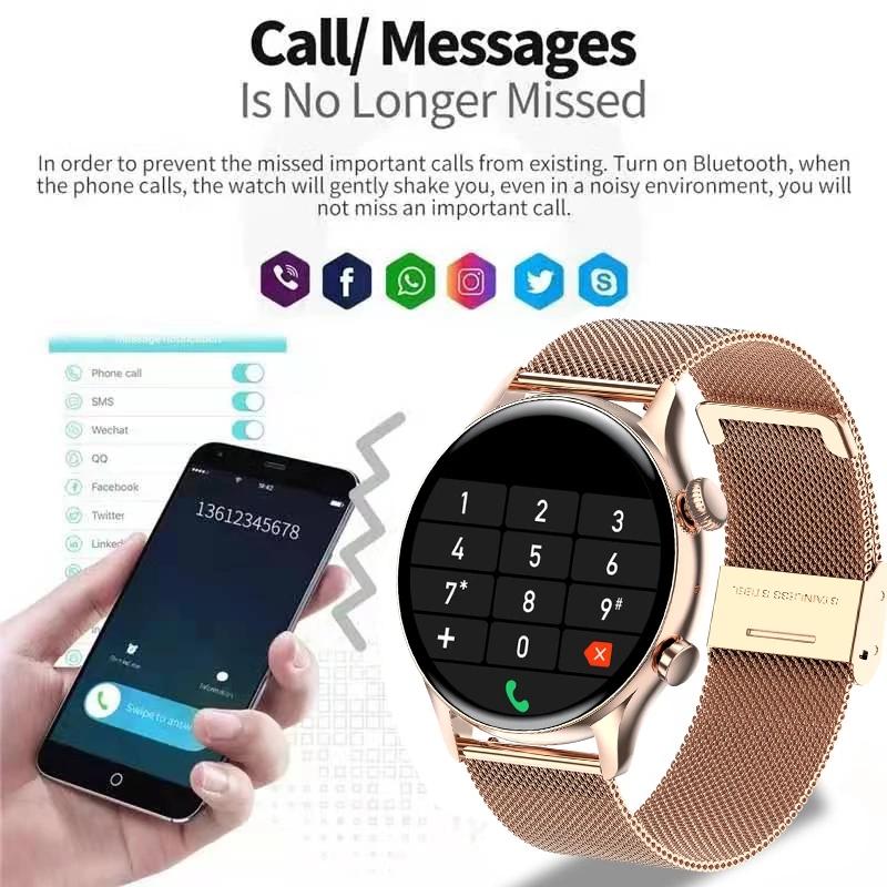 Nfc Smartwatch Women Amoled 390*390 Hd Screen Always On Display Bluetooth Call Smart Watch Ip68 Waterproof Sports Clocks