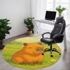 1pc Capybara Print Chair Carpet for Office Non-Slip Mat for Office - Decorative Floor Mat Yy251030215