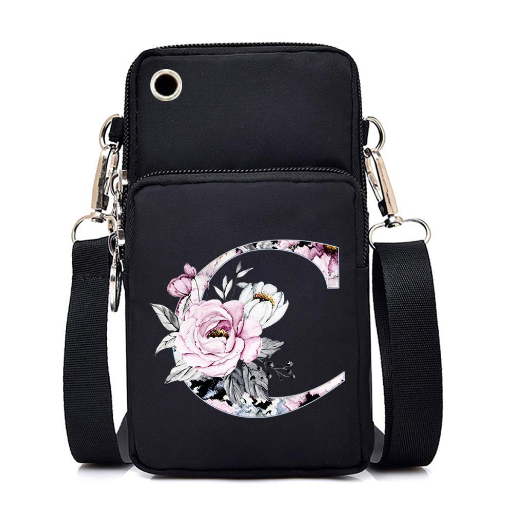 Printed casual portable messenger bag new shoulder bag multi-function fashion mobile phone bag