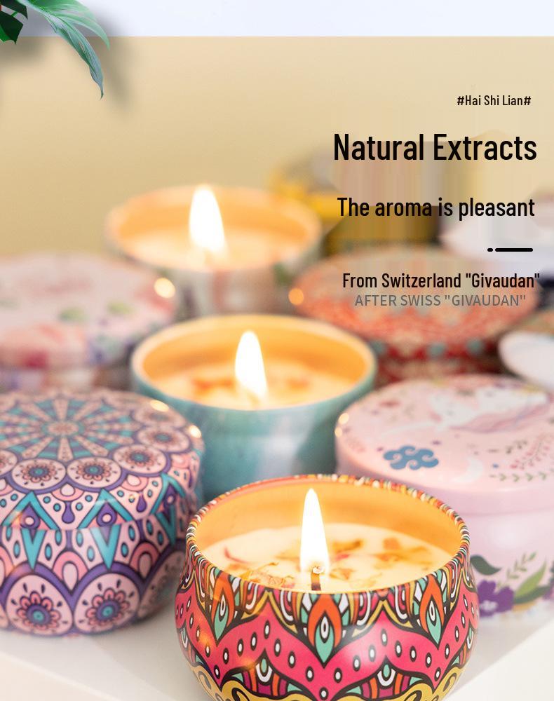 Aromatherapy Soy Candle Gift Set - Essential Oil Scented Birthday Present & Party Favor Ornament