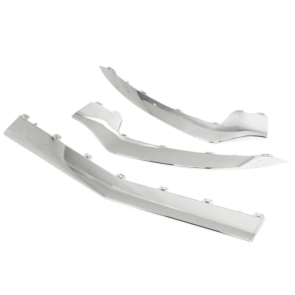 3-teiliger Ersatz für die untere Frontstoßstangenverkleidung in Hochglanzchrom für Mercedes?Benz E?Klasse C207 Coupé AMG Line