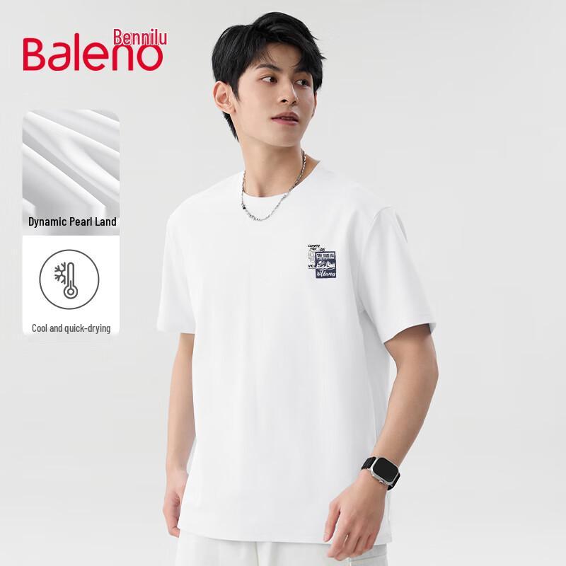 

Baleno Men s 2025 Summer Ice-Feel Retro Casual T-Shirt M