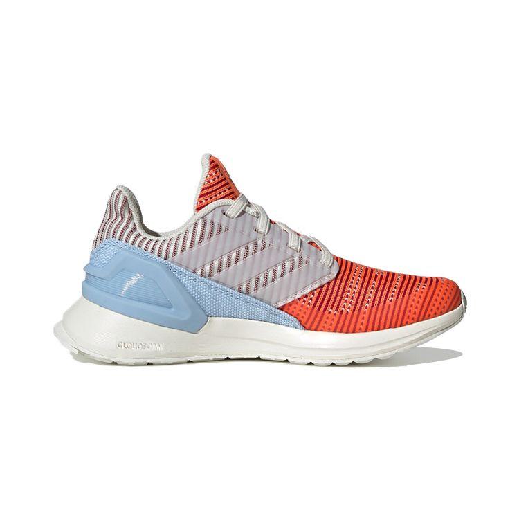 Adidas Rapidarun Knit El C BP Mesh Non-Slip Shock Absorption Low-Top Running Shoes Kids Sneakers Blue Red White G27308