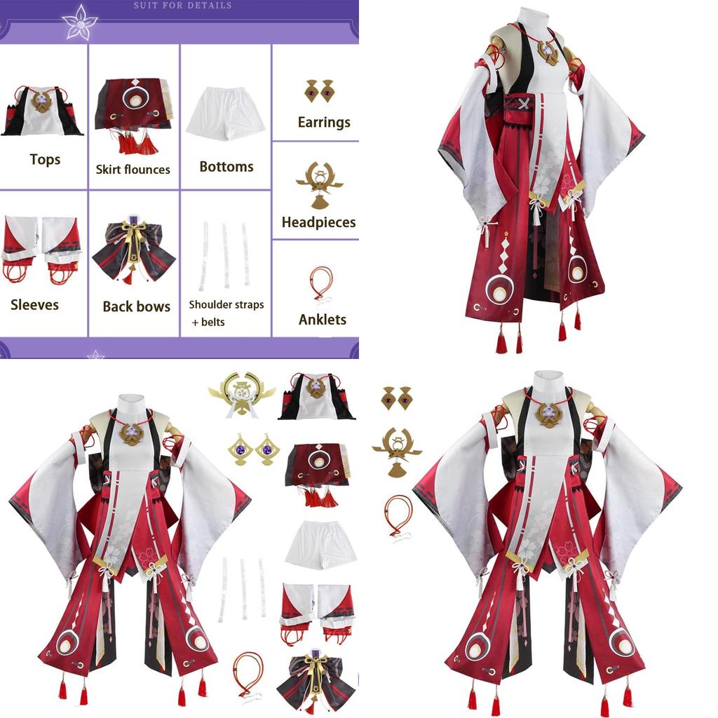 High-quality Genshin Impact Yae Miko Battle Suit Cosplay Costume