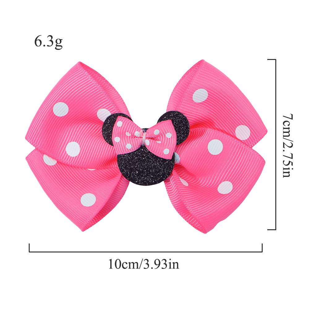 2 Stück/Los Baby Mädchen Hübsche Polka Dot Schleife Haarspangen für Haare Kinder Cartoon Haarnadeln Boutique Kleid Haarschmuck Geschenkset