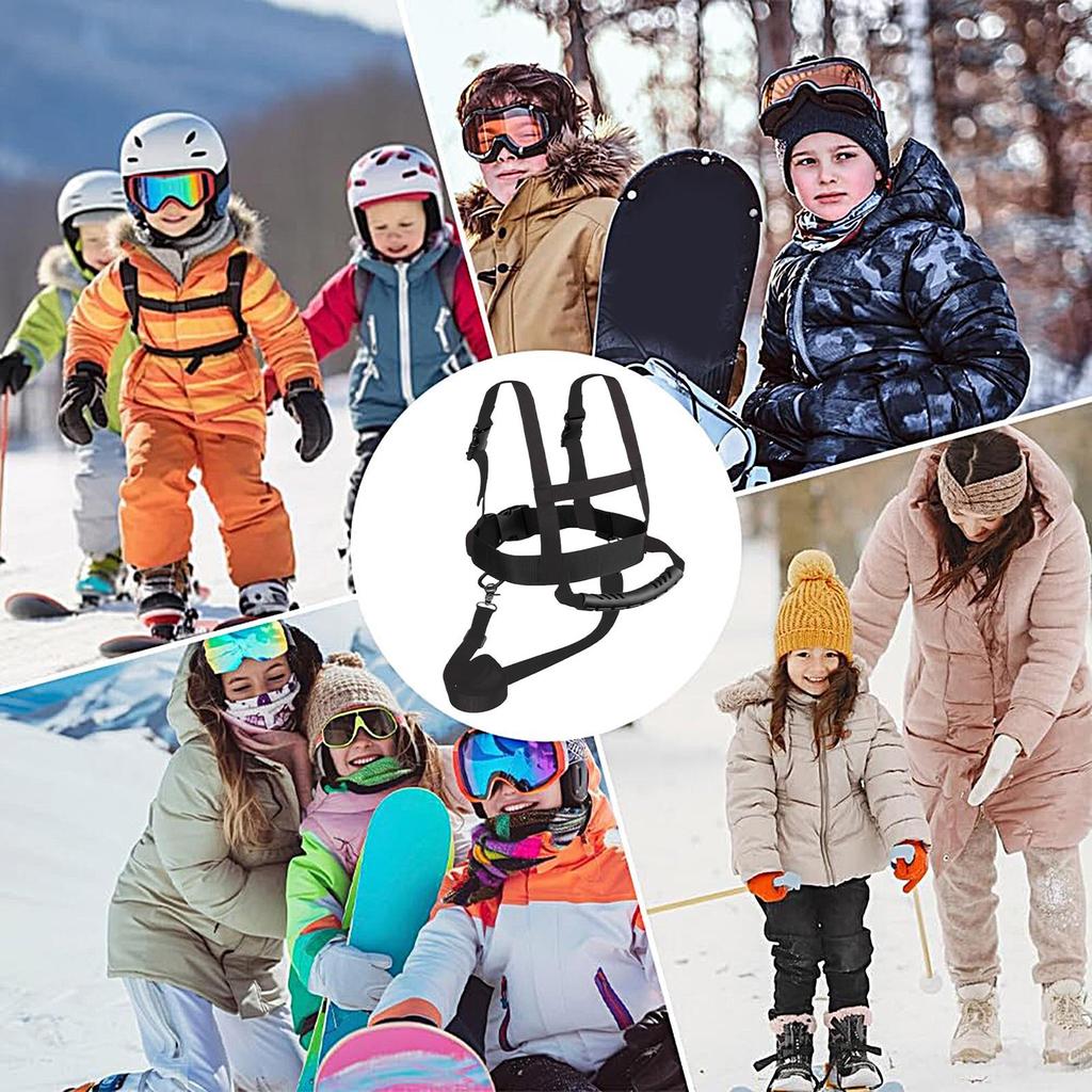 New Outdoor Skiing Training Chest And Back Strap For Children, Ski Safety Tow Rope, Anti-Fall Training Strap, Anti-Fall Rope