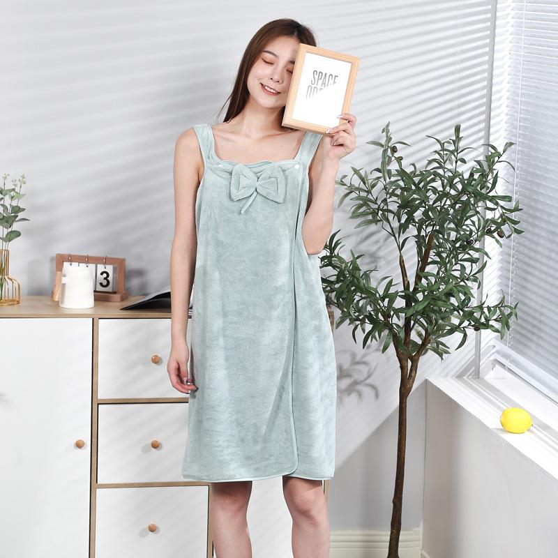 1pc Womens Bath Towels Girls Wearable Fast Drying Bathing Beach Spa Bathrobes Wash Clothing, Shower Bath And Gym Towel