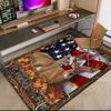 1pc American Flag Patriotic Pet Carpet Rug for Living Room Bedroom Home Sofa Decoration,Kids Play Non-slip Floor Mat