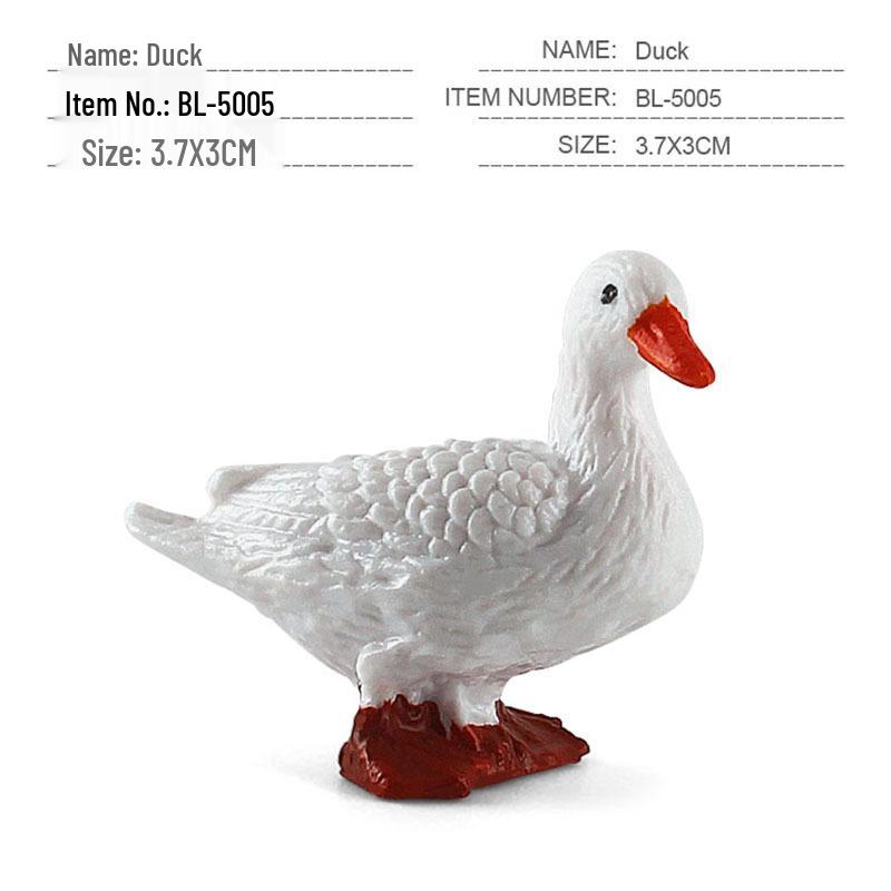 Cross-Border Farm Animal Miniature Model Set: Chickens, Ducks, Geese, Cows, and More