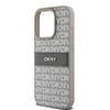 Dkny Dkhcp15Xprthsle Iphone 15 Pro Max6.7 Beżowy/Beige Hardcase Leather Mono Stripe & Metal Logo