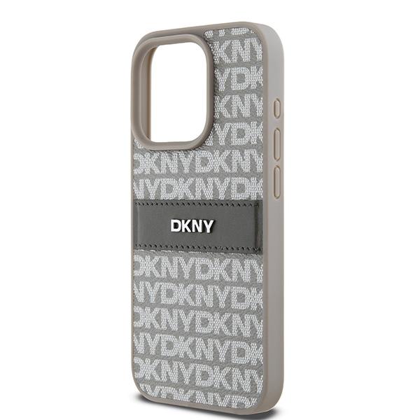 Dkny Dkhcp15Xprthsle Iphone 15 Pro Max6.7 Beige/Beige Hardcase Leather Mono Stripe & Metal Logo