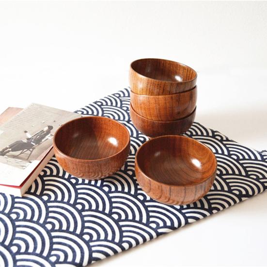 1 Pc Salad Bowl Multi-purpose Thermal Insulation Wood Wooden Salad Bowl Smoothies