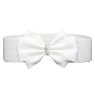 Women'S Elastic Bow Belt Wide  Stretch Belts Ladies Wide Wedding Party Waistband For Dress Jeans