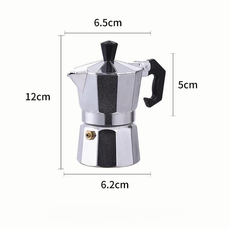 Italian Aluminium Moka Pot European Coffee Utensils Octagonal Moka Pot Classic Italian Coffee Brewing Tools Café Accessories