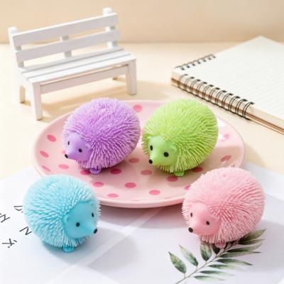 Fuzz Hedgehog Squeeze Toy Stress Relief Fuzzy Animal Squeeze Fidget Toy Focus Aid Relaxation Anxiety Relieving Hand Toy