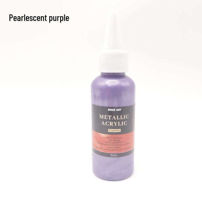 Iridescent Metallic Acrylic Paint, 100ml - Buddha Light Silver for Fluid Art, Walls, Hand-Painted Shoes, Gold Touch.