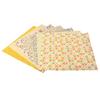 7-teiliges reines Patchwork-Stoffset Gelb Blumiger Stoff Quilten Nähen DIY Bastelprojekt Material