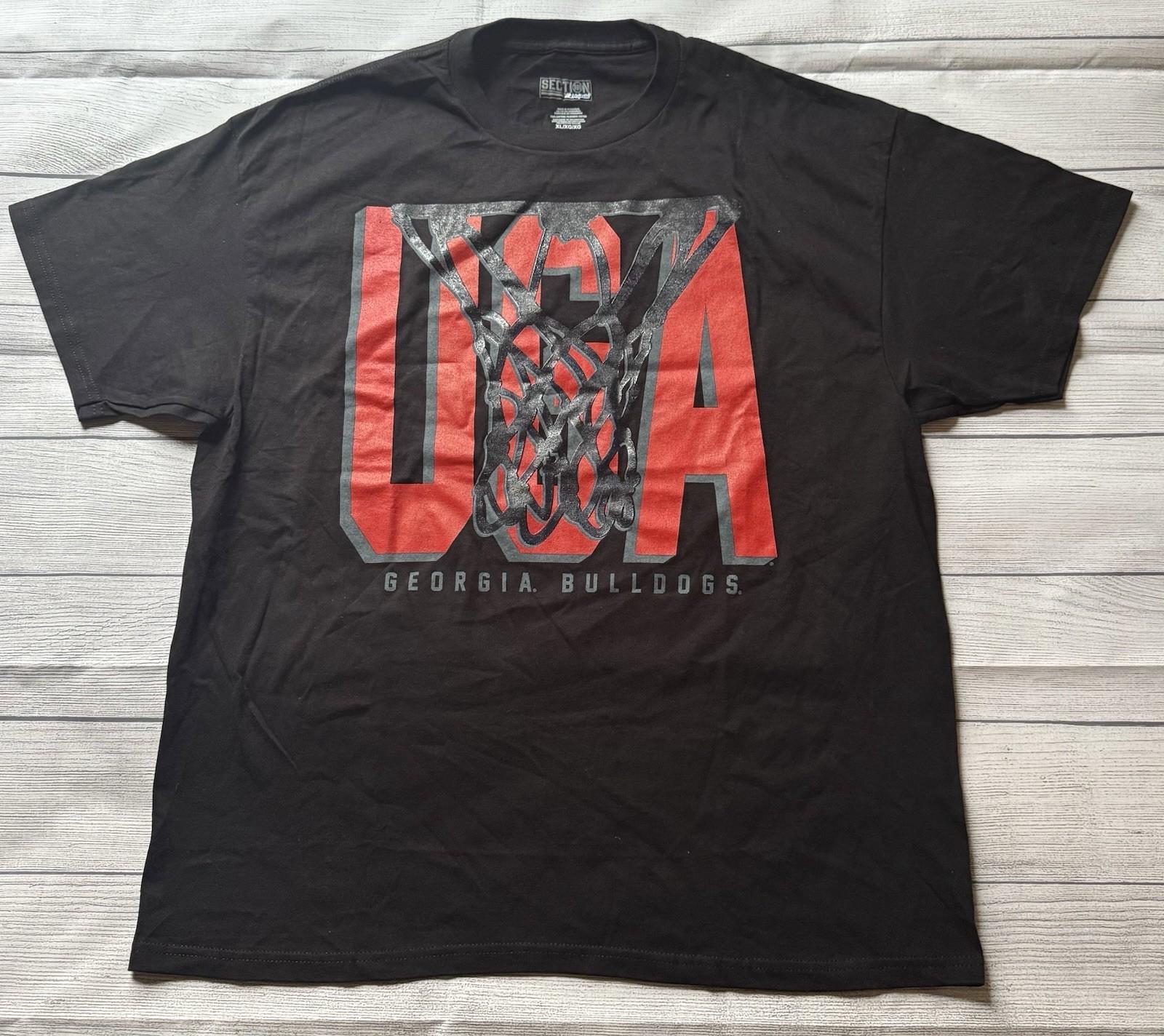 Georgia Bulldogs Majestic Section 101 USA Basketball Net Graphic T Shirt Size XL XL