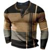 Maglietta vintage a maniche lunghe da uomo con stampa DTG 3D