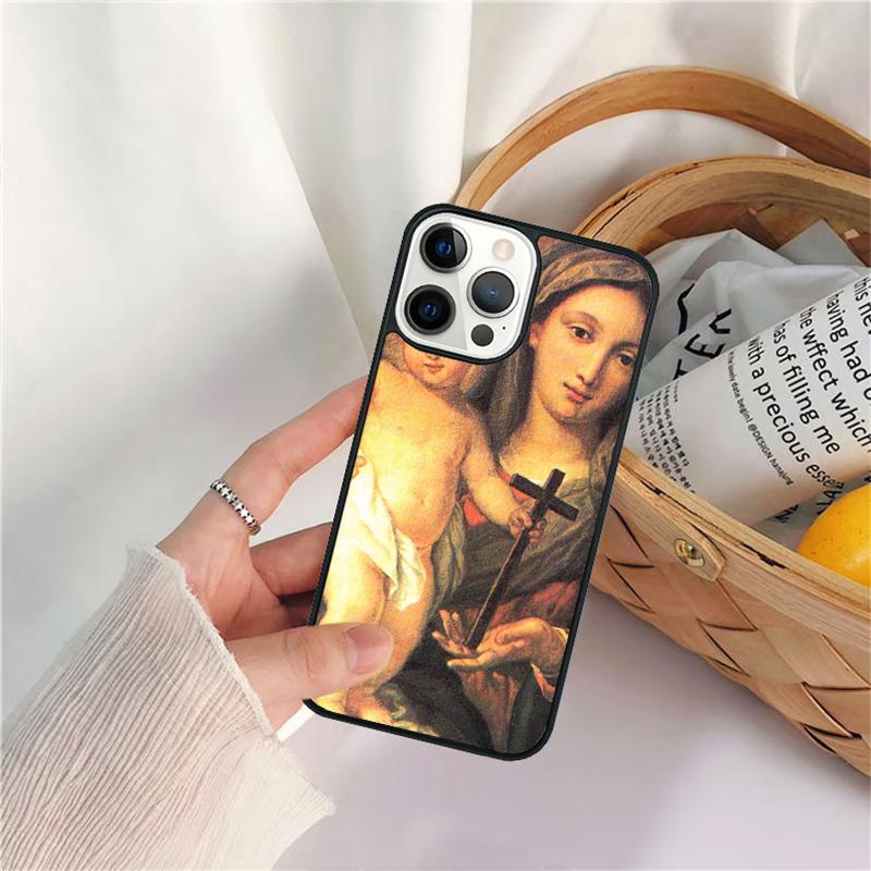 Virgin Mary of Hope Catholic Religious Cell Phone Cases For iPhone 17 Air 16 16e 15 14 12 13 11 Pro MAX Plus Fundas