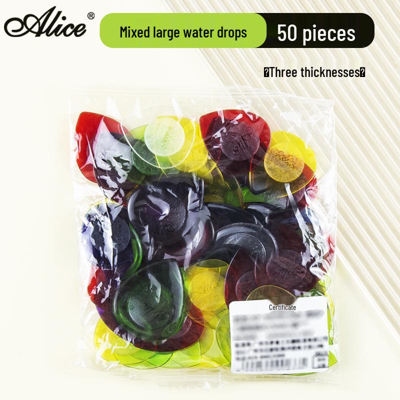 Alice Transparent Water Drop Bass Guitar Pick - Optional Thickness: 1.0mm, 2.0mm, 3.0mm