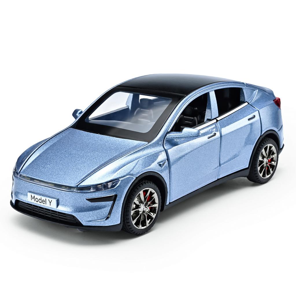NEU 1/32 Tesla MODEL Y MODELY Legierung Auto Modell Sound und Licht Pull Back Kinderspielzeug Sammlerstücke Geburtstagsgeschenk