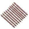 10pc Electric Screwdriver Bit Alloy Steel 100mm Bits PH2 Double Head Drill Bit