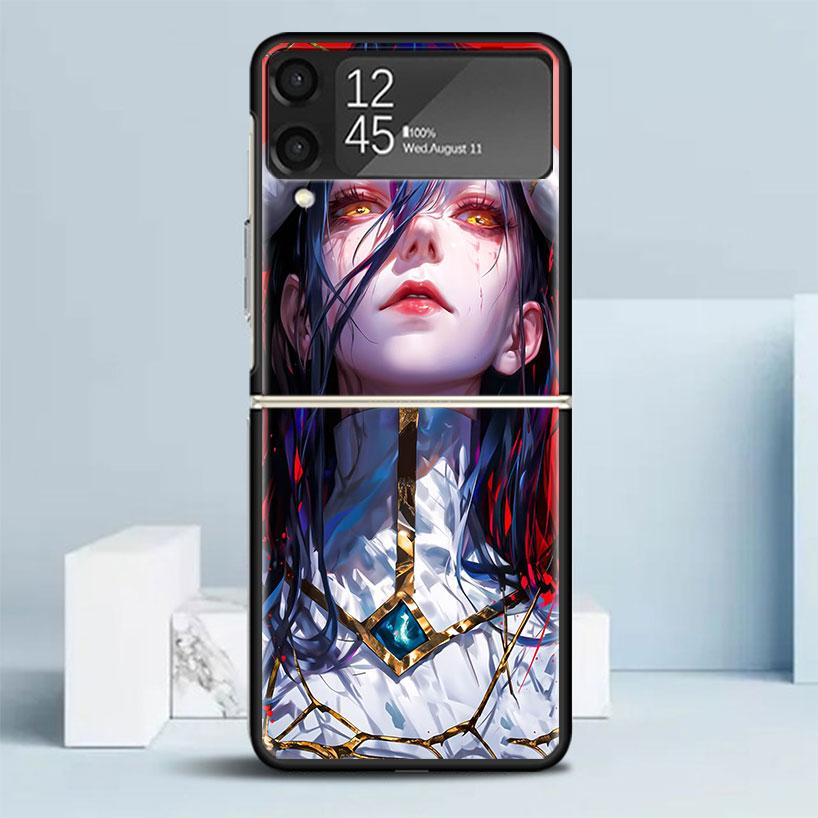 

Albedo Overlord Anime Phone Case For Samsung Galaxy Z Flip7 Flip6 5G Flip5 Flip4 Flip3 ZFlip 7 6 3 4 5 Shockproof Back Cover Gal Samsung Z Flip 3