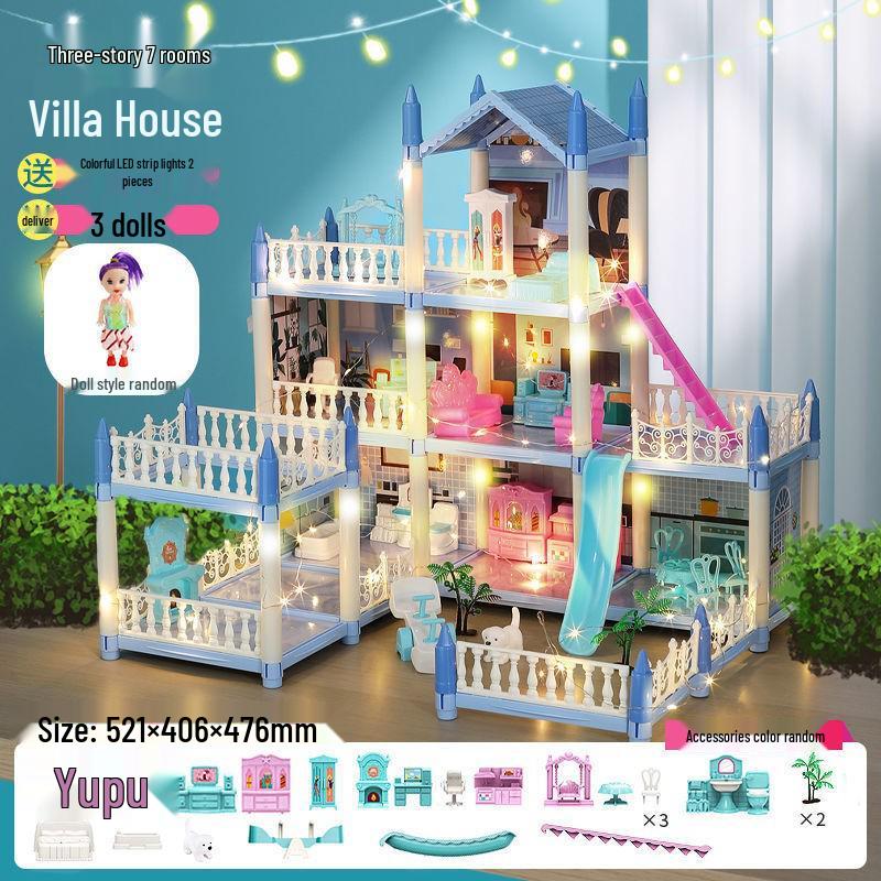 DIY Princess Dollhouse Castle Villa for Girls