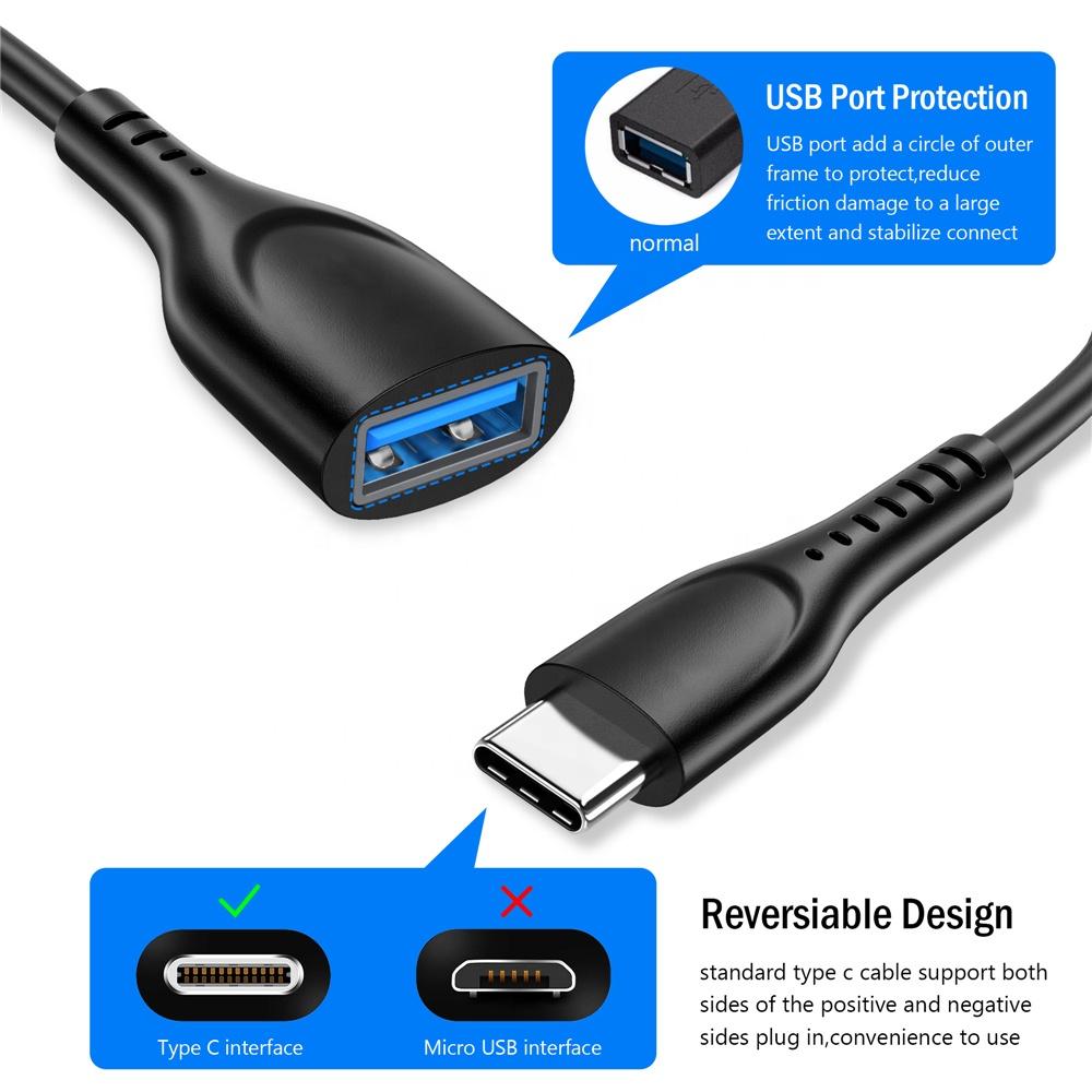 USB 3.0 OTG Type C Cable USBC Data Charging Cord USB3.0 Type-c Cable for Mobile Phone USB-C Charger