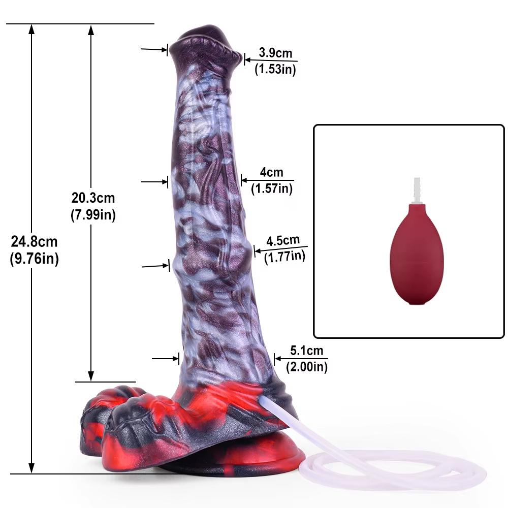 Horse Squirting Dildo Anal Plug Silicone Ejaculation Penis Fantasy Sex Toys for Women Men BDSM G-spot Prostate Massage Large-sized Dildos Masturbator