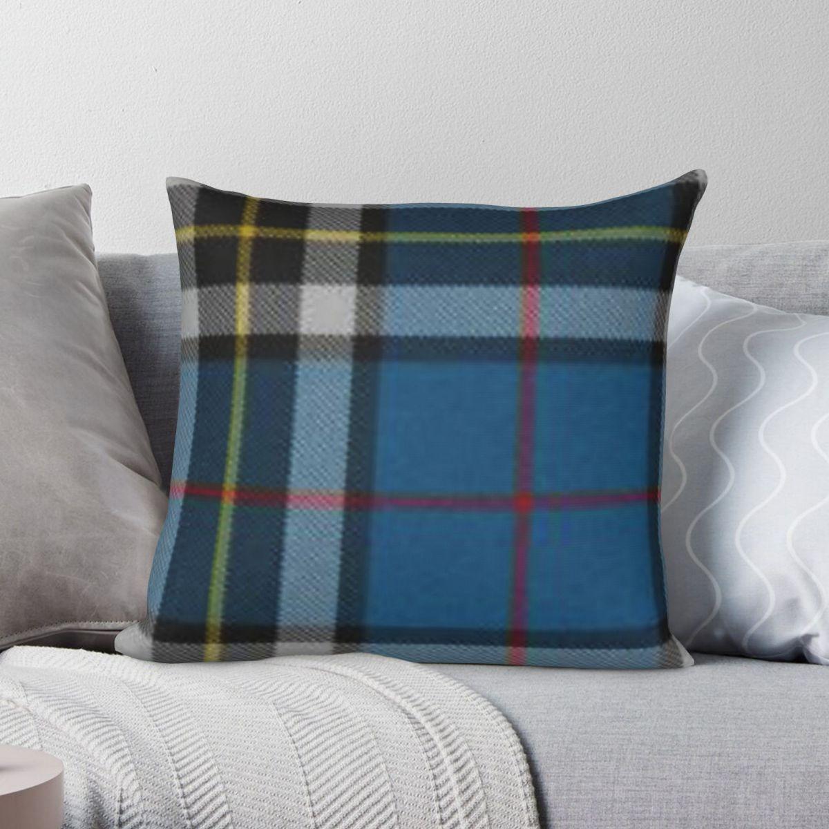 Exquisite Ornaments Unisex Clan Thomson Scottish Tartan Square Pillowcase Polyester Linen Velvet Creative Zip Decor Pillow Case Home Cushion Cover