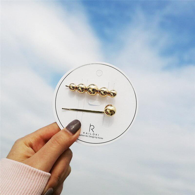 Buy Women Crystal Diamond Hair Clips Barrette Grips Pearl Hairpin