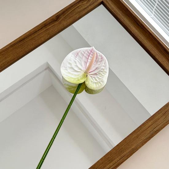 Artificial Anthurium Flower 24.4 Inch Real Touch Fake Flower for DIY Wedding Bouquets Floral Arrangements Bridal Shower Party Centerpiece