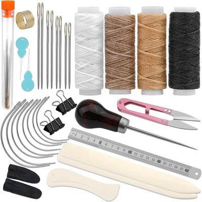BUDDUR Origami-Messer-Set mit gewachstem Faden und Handnähnadeln, Papierfaltwerkzeug, DIY-Zubehörset für Lederarbeiten