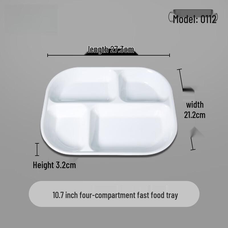 Multi-Compartment Melamine Fast Food Tray