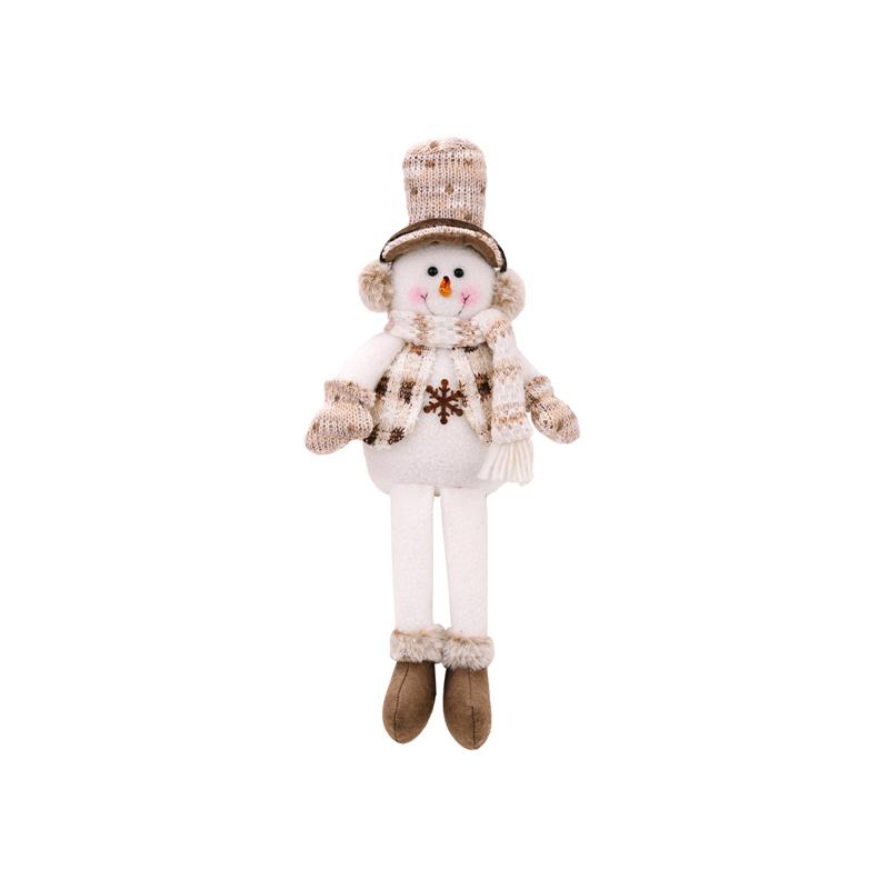 Christmas Doll Ornaments Nordic Style Santa Claus Snowman Elk Doll With Hanging Leg Merry Christmas Decorations For Home