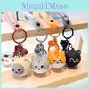 Cartoon Vibrant Cat Fish Keychain Playful Pvc Material Perfect For Cat Themed Gifts