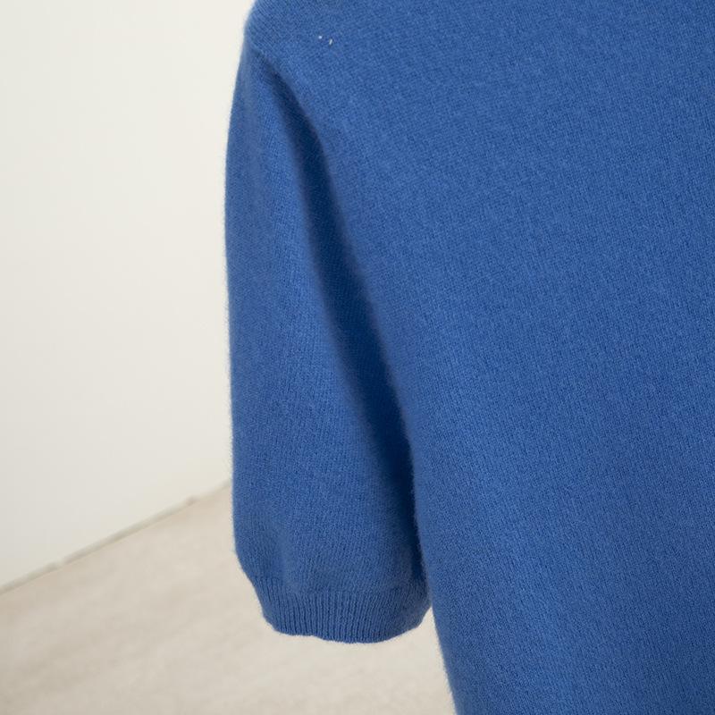 Pánský svetr s krátkým rukávem z kašmírové vlny na podzim a zimu