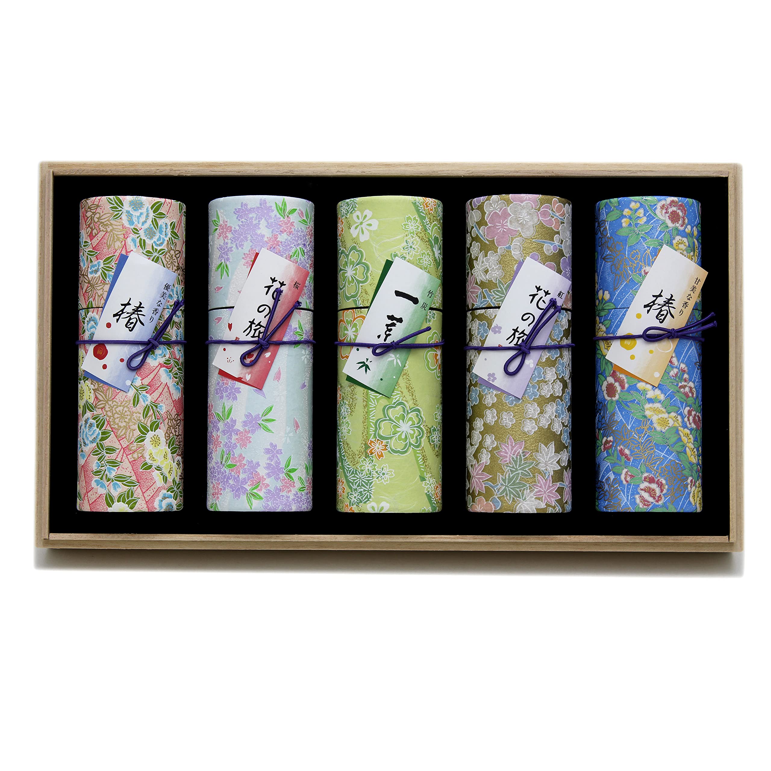 

Sympathy Incense Gift Set for the 49th Day or 1st Anniversary of a Death, New Bon Festival [5 Types of Flowers to Compare, Sandalwood, with Inner