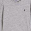 Polo Ralph Lauren Solid Color Pony Embroidered Crew Neck Long Sleeve T-Shirt Men Tops Gray 710627433-002