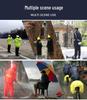 Rainproof Three-Layer Composite Raincoat and Pants Set with Reflective Safety for Traffic Duty