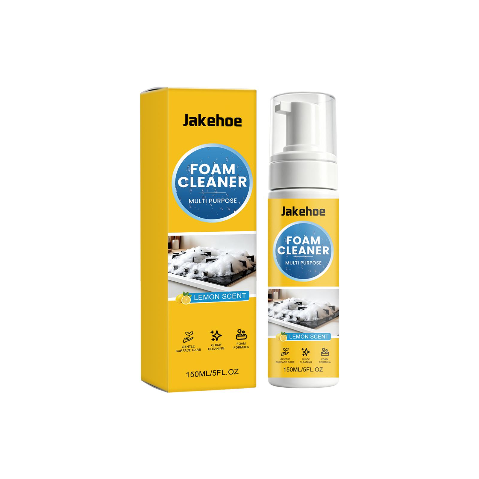 Jakehoe Multi-Purpose Foam Cleaner Remover For Kitchen Bathroom Powerful All Round Stain Removal Dissolve Grease And Limescale 150ml boxed