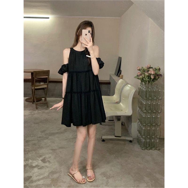 Salt Girly Sweet French Off-the-shoulder Small Man Wears Temperament Dress